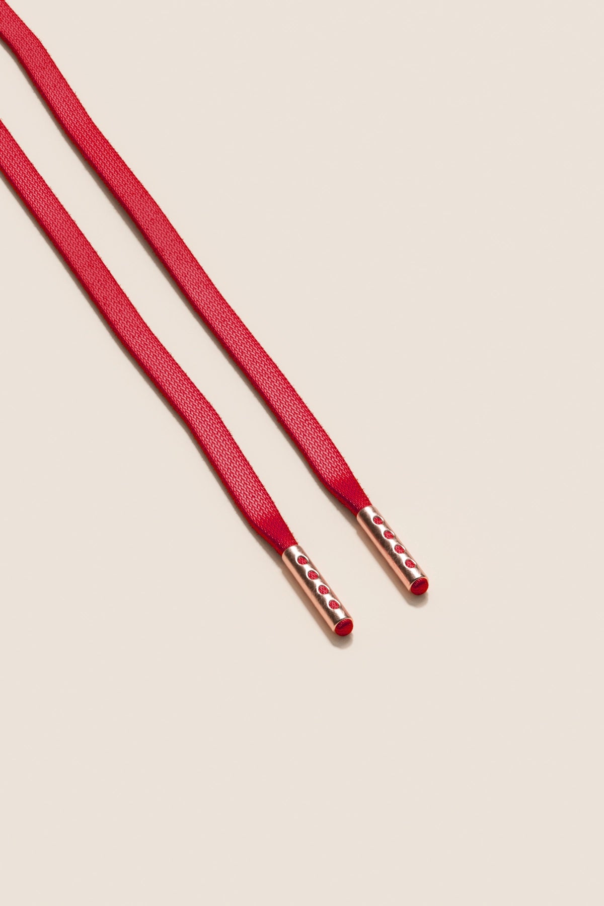 Senkels テスタロッサ 3mm フラットワックス靴ひも with Rose Gold Aglets