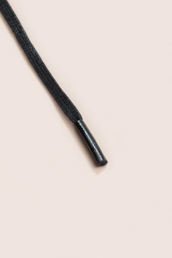 ブラック - 3mm フラットワックス靴ひも