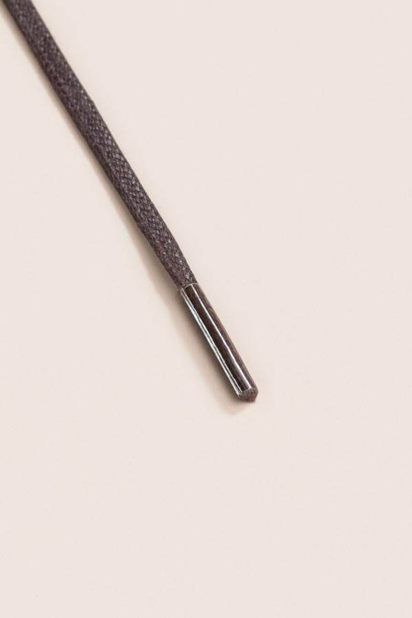 ダークブラウン - 3mm フラットワックス靴ひも