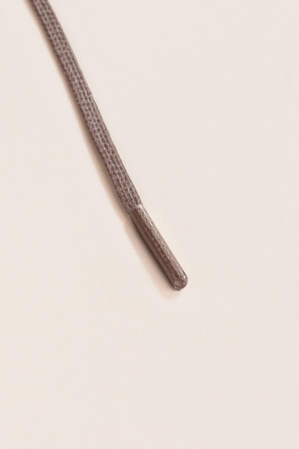 モーヴグレー - 3mm フラットワックス靴ひも