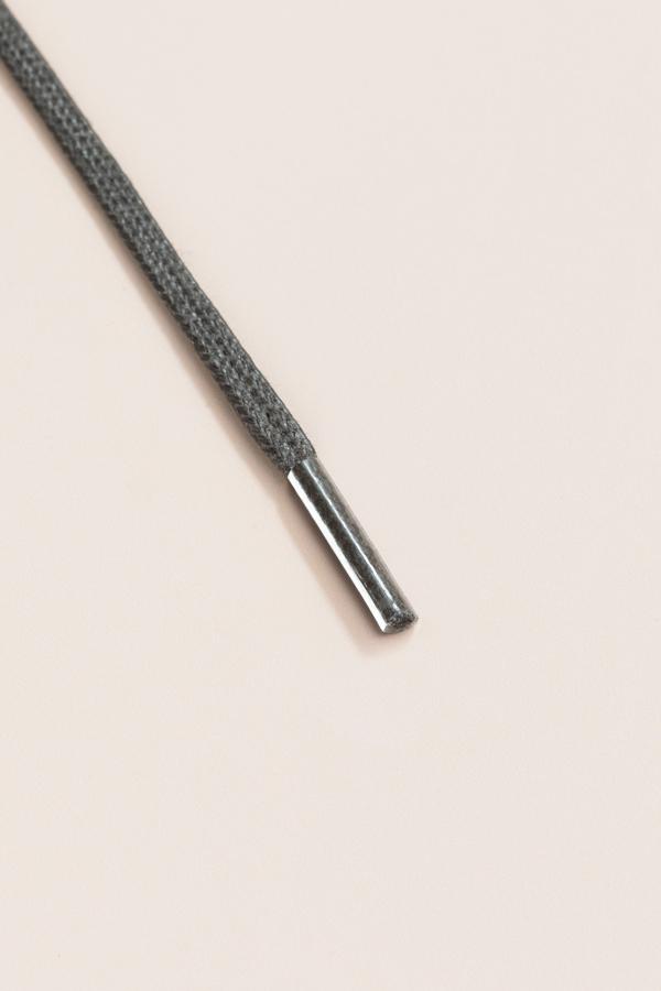 ナイトグレー - 3mm フラットワックス靴ひも