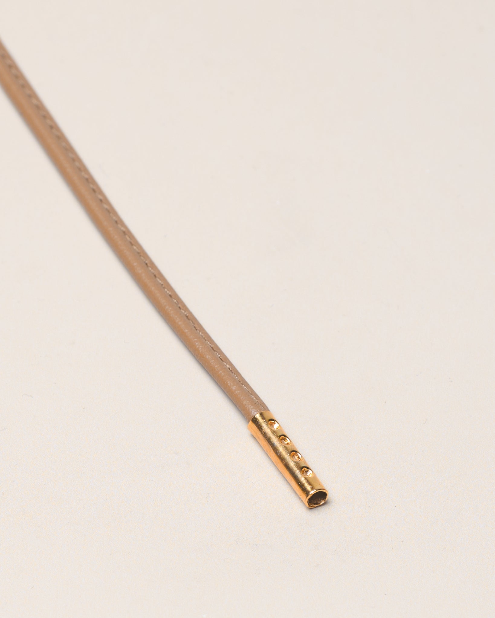 サドルブラウン - 4mm Stitched Leather 靴ひも