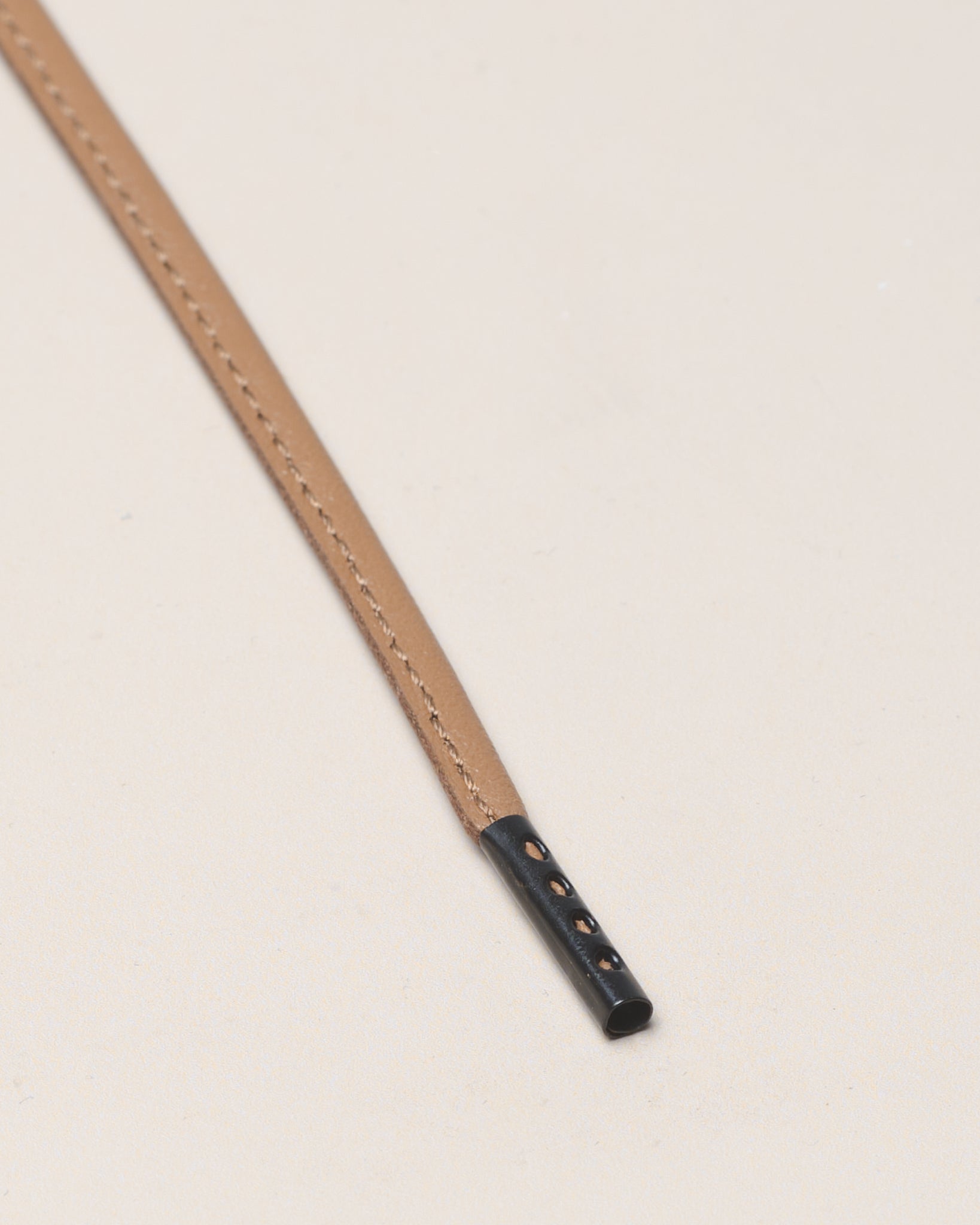 サドルブラウン - 4mm Stitched Leather 靴ひも